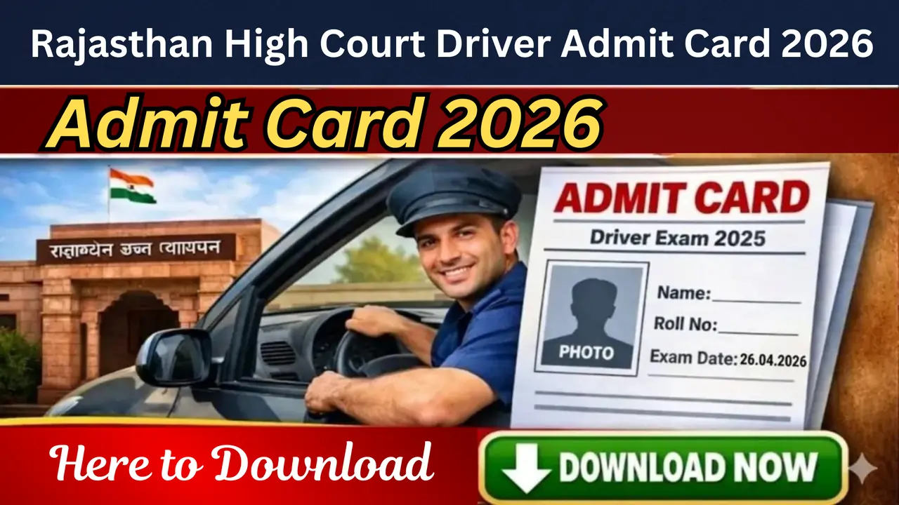 Rajasthan High Court Driver Admit Card 2026